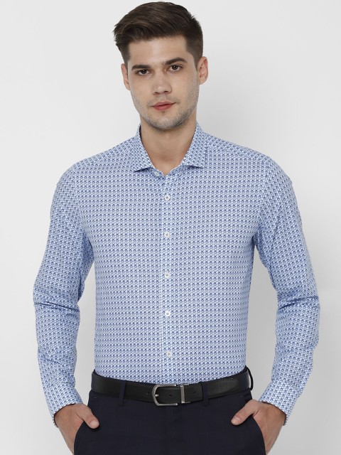 

SIMON CARTER LONDON Men Blue Slim Fit Printed Semiformal Shirt