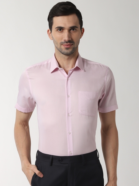 

Peter England Men Pink Slim Fit Solid Formal Shirt