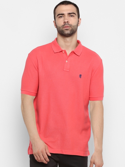 

Red Tape Men Coral Solid Polo Collar T-shirt