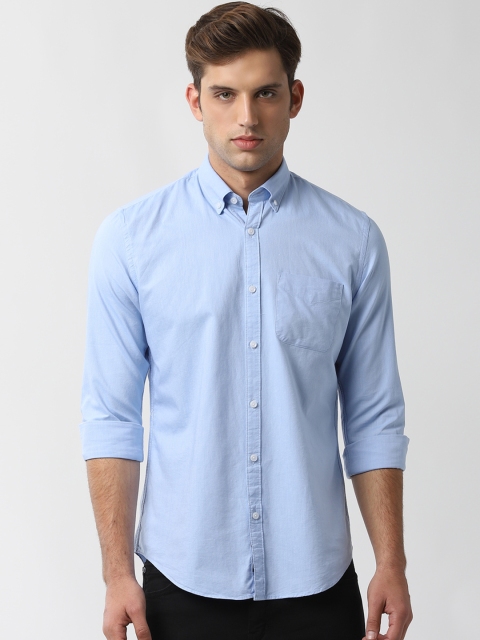 

Peter England Men Blue Slim Fit Solid Casual Shirt