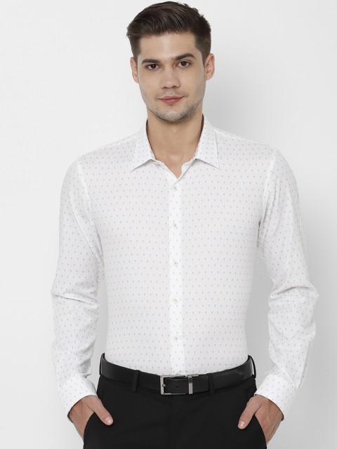 

SIMON CARTER LONDON Men White Regular Fit Printed Semiformal Shirt