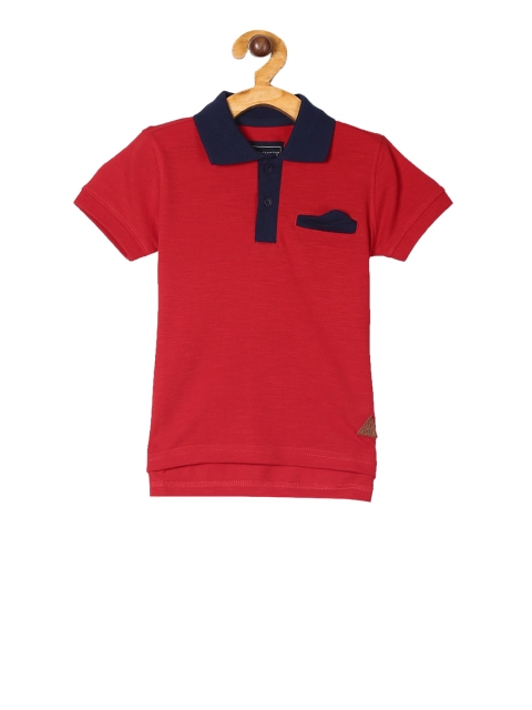 

Cherokee Boys Red Solid Polo Collar T-shirt