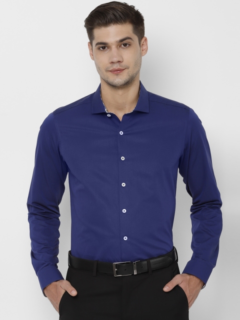 

SIMON CARTER LONDON Men Navy Blue Slim Fit Solid Formal Shirt