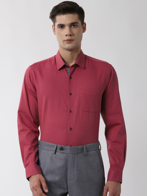

Peter England Men Pink Regular Fit Printed Formal Shirt