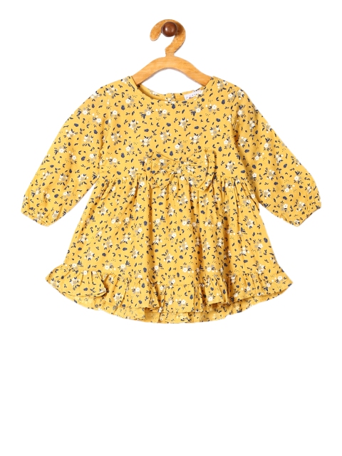 

Donuts Girls Yellow Printed A-Line Dress