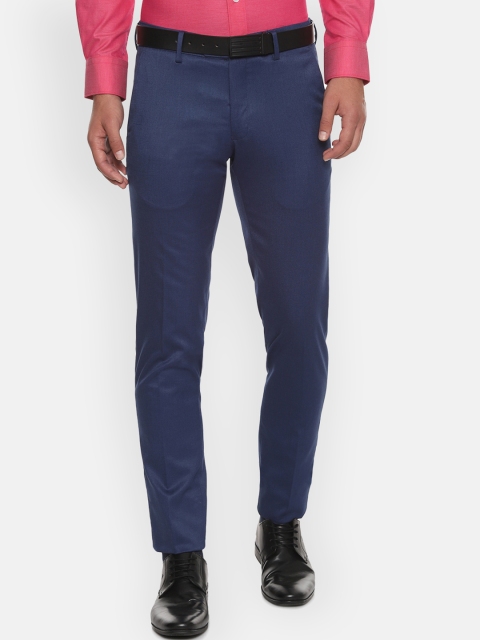

Van Heusen Men Blue Slim Fit Solid Formal Trousers