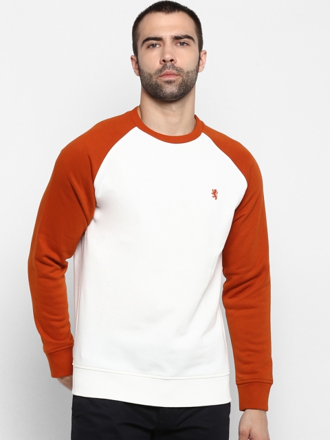 

Red Tape Men White & Red Solid Sweatshirt