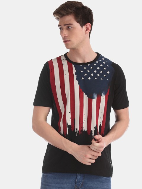 

Cherokee Men Black Printed Round Neck T-shirt