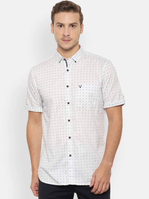 

Allen Solly Men White & Black Slim Fit Printed Casual Shirt