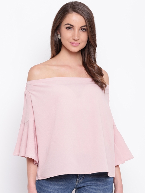 

Mayra Women Pink Solid Bardot Top