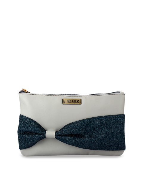 

3 Mad Chicks Grey Embellished Clutch