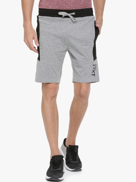 

Force NXT Men Grey Melange Solid Regular Fit Regular Shorts