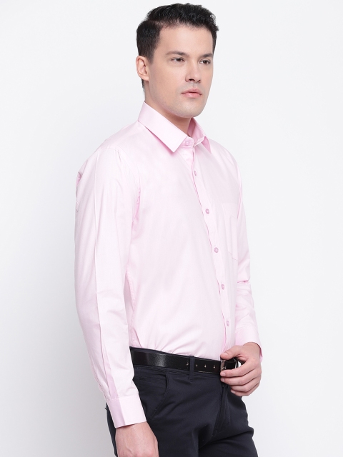

Hancock Men Pink Regular Fit Solid Formal Shirt