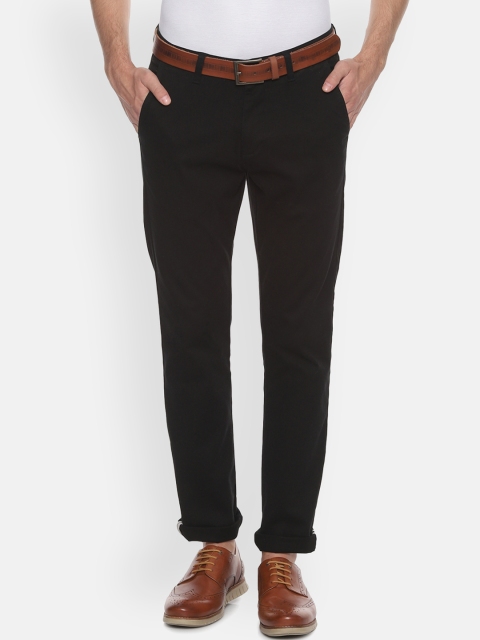 

Van Heusen Sport Men Black Slim Fit Solid Regular Trousers