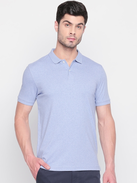 

BYFORD by Pantaloons Men Blue Printed Polo Collar T-shirt