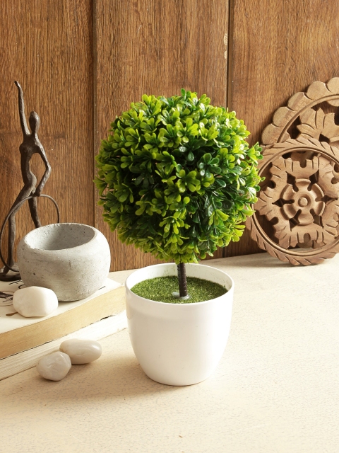 

House Of Accessories Green Artificial Flower Plant With Pot