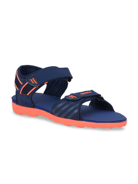 

Sparx Men Navy Blue Solid Comfort Sandals