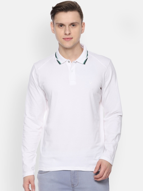 

Allen Solly Men White Solid Polo Collar T-shirt