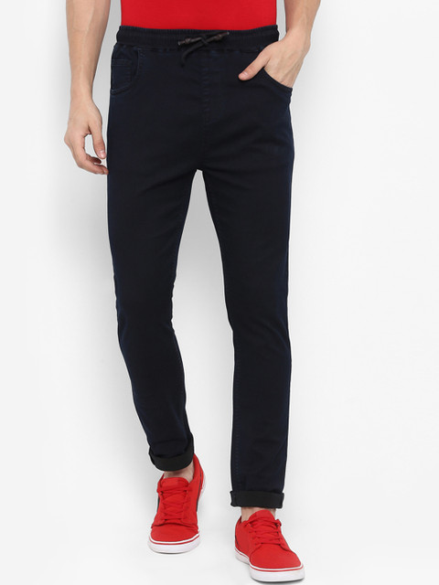 

SWISS MILITARY Men Navy Blue Jogger Mid-Rise Clean Look Stretchable Jeans
