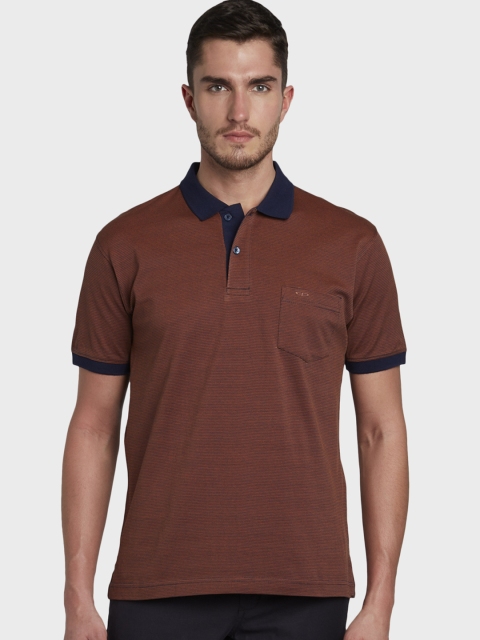 

ColorPlus Men Brown Solid Polo Collar T-shirt