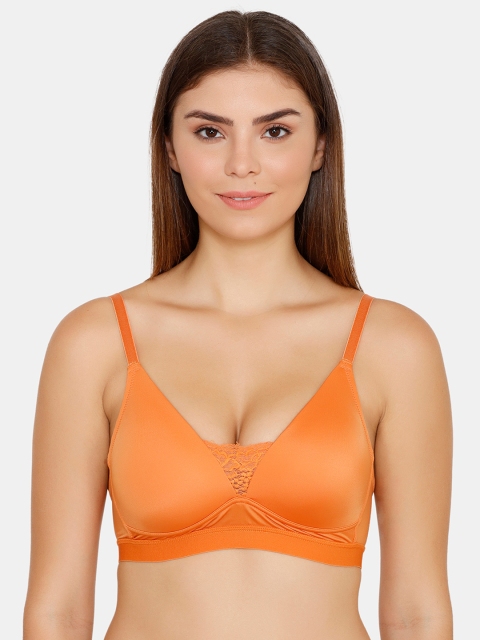 

Zivame Orange Solid Non-Wired Lightly Padded T-shirt Bra ZI1508FASHCORNG