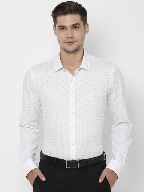 

SIMON CARTER LONDON Men White Regular Fit Printed Formal Shirt