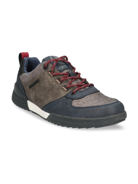 

Bugatti Men Blue & Brown Colourblocked Sneakers