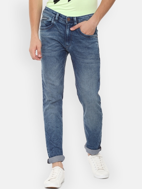 

V Dot Men Blue Slim Fit Mid-Rise Clean Look Stretchable Jeans