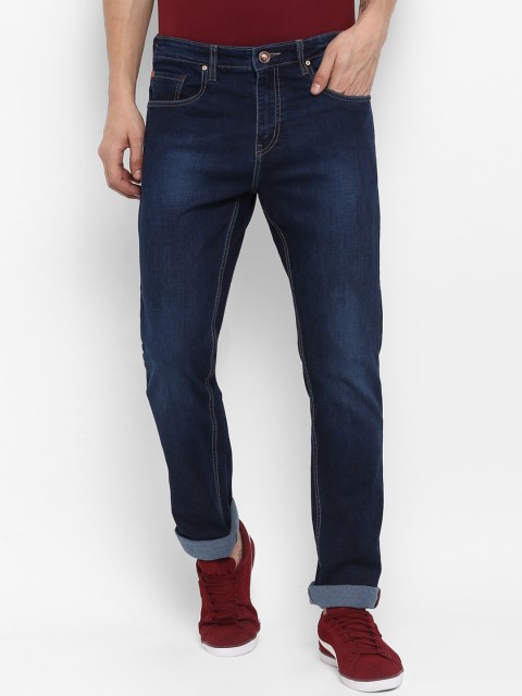 

SWISS MILITARY Men Navy Blue Tapered Fit Mid-Rise Clean Look Stretchable Jeans