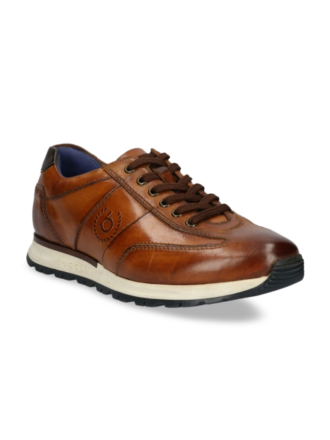 

Bugatti Men Brown Solid Leather Sneakers