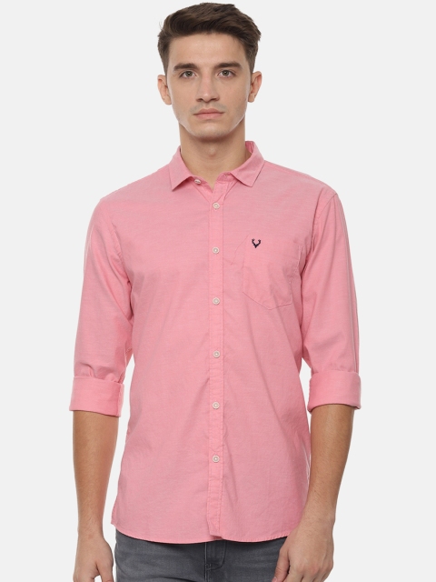 

Solly Jeans Co. Men Pink Regular Fit Solid Casual Shirt