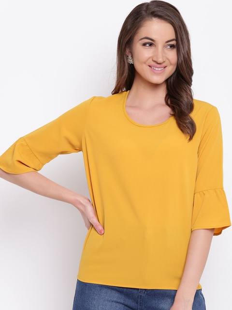 

Mayra Women Yellow Solid Top