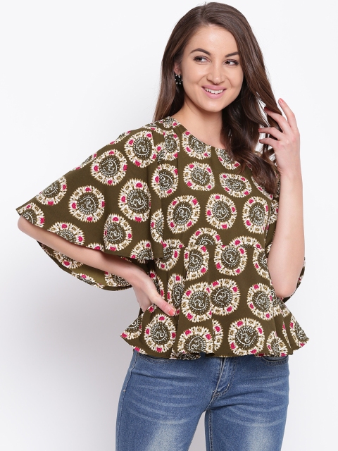 

Mayra Women Multicoloured Printed Peplum Top, Multi
