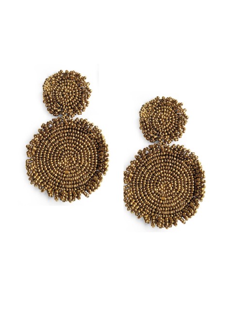 

Foxy Sperks Gold-Plated Circular Drop Earrings