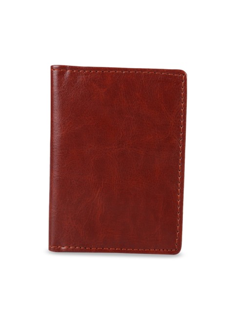 

Swiss Design Unisex Brown Leather Solid Card Holder
