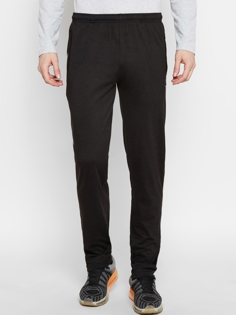 

BODYACTIVE Men Black Solid Straight Fit Trackpants