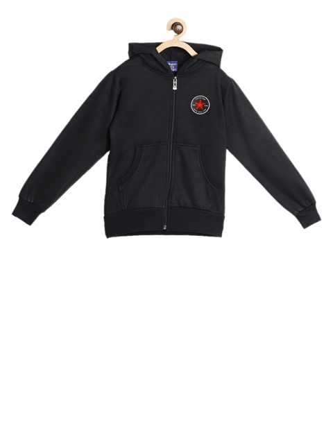 

SWEET ANGEL Kids Black Solid Hooded Sweatshirt