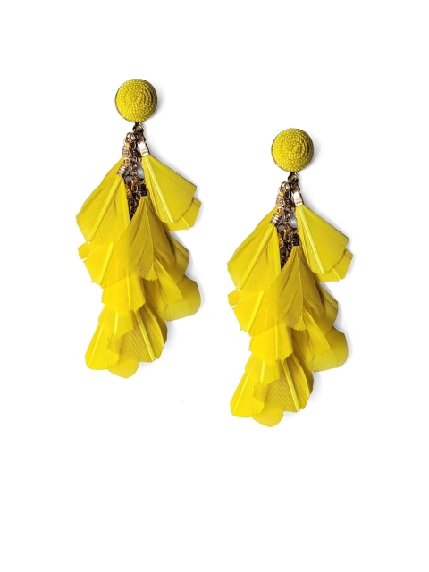 

Foxy Sperks Yellow Contemporary Drop Earrings