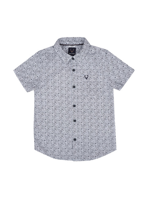 

Allen Solly Junior Boys Grey Regular Fit Printed Casual Shirt
