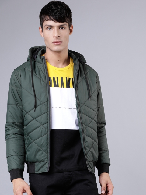 

HIGHLANDER Men Green Solid Puffer Jacket