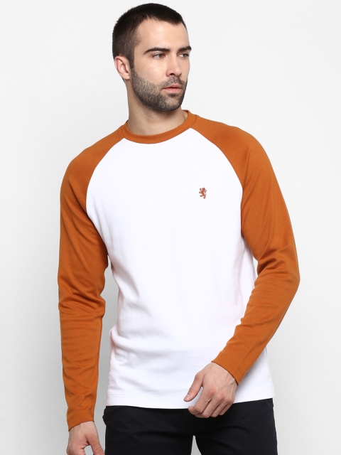 

Red Tape Men White & Brown Solid Round Neck T-shirt