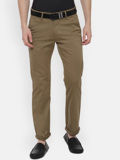 

Allen Solly Men Khaki Regular Fit Solid Regular Trousers