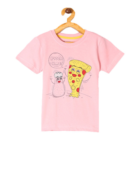 

Cherokee Girls Pink Printed Round Neck T-shirt