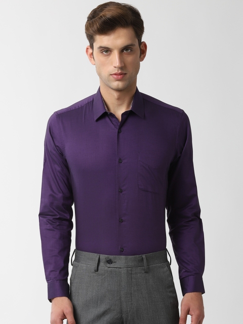 

Peter England Men Purple Regular Fit Solid Formal Shirt