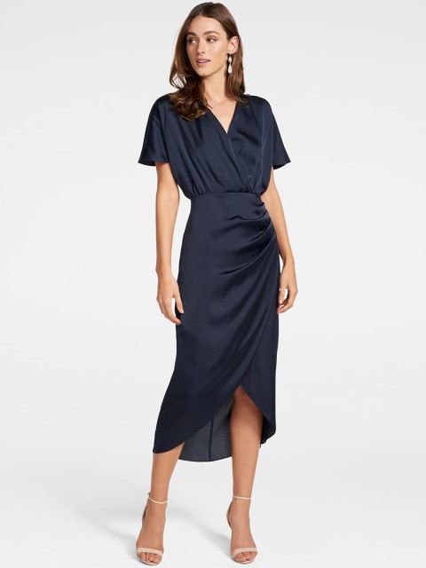 

Forever New Women Navy Blue Solid Sheath Dress