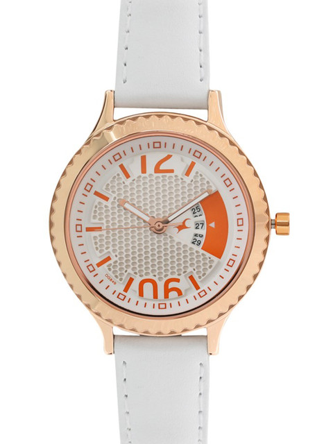 

Fastrack Women Cream-Coloured Analogue Watch