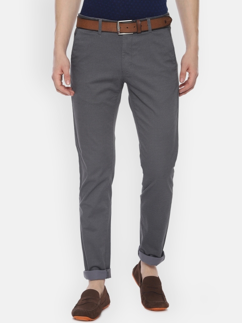 

Van Heusen Sport Men Grey Slim Fit Printed Regular Trousers