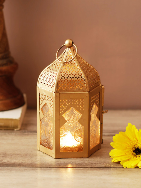 

HomeTown Gold-Toned Tea-Light Candle Holder