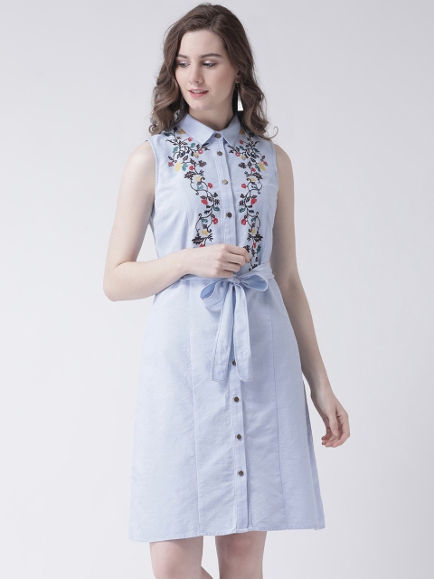 

Leo Sansini Women Blue Shirt Dress