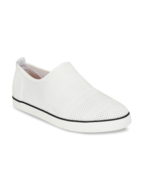 

Alberto Torresi Men White Slip-On Sneakers